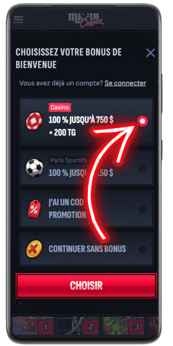 bonus de bienvenue 