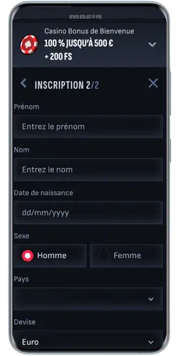 Formulaire de création